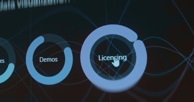 Data visualization with 3 different sections, modern aesthetic
