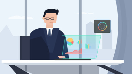 businessman with laptop