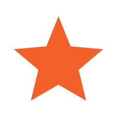 Fototapeta premium Orange star icon on white background
