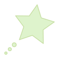 Obraz premium Vector color icon for Star bubble