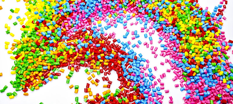 Colorful polymer plastic masterbatch pellets arranged by shade, showcasing high-quality additives used to enhance color, stability, and performance in plastic manufacturing processes efficiently.	
Sub