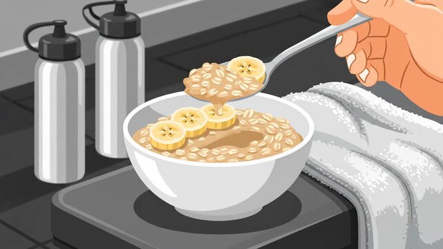 Easy Banana Oatmeal Power Bowl Post Workout Fuel