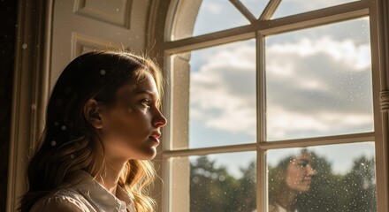 Close-up view of raindrops creating splashes and ripples on a dark water surface during a rainy day.