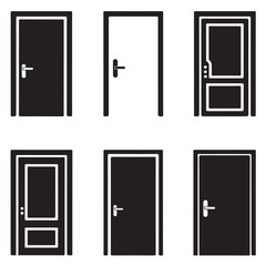Modern Door Silhouette Vector Pack