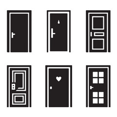 Residential Door Silhouette Illustration