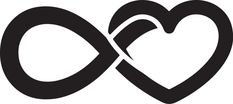 50 Infinity Heart Symbol Vector Bundle