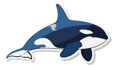 Fototapeta premium Cute Cartoon Orca Whale Illustration