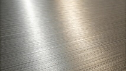 Brushed metal surface with diagonal light reflections