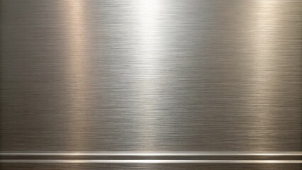 Brushed metal surface with a polished horizontal line