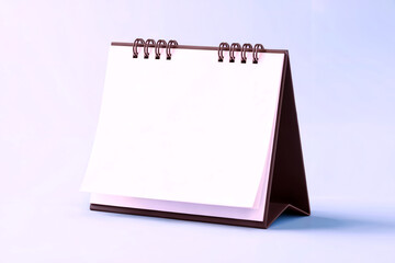 Blank Desk Calendar Mockup with Empty Pages Isolated