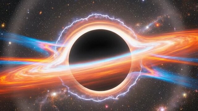 Black hole forming vibrant accretion disk in deep space