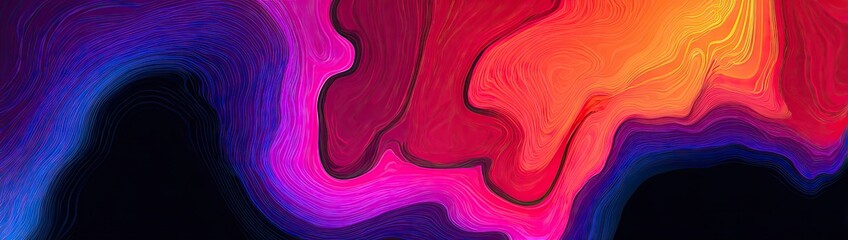 Vibrant abstract fluid art with swirling rainbow colors