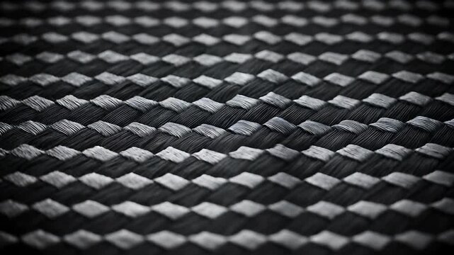 Showing Closeup Woven Texture Pattern in Monochrome Lighting