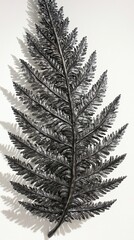 Intricate Black Fern Wall Decor with Light and Pastel Background