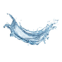 Obraz premium Crystal Clear Water Splash with Dynamic Movement and Refreshing Liquid Flow isolated on transparent background