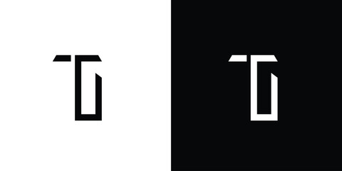 Obraz premium Modern and unique TG letter logo design