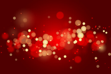 Abstract ruby red bokeh christmas background