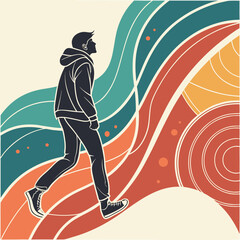 runner in the desert