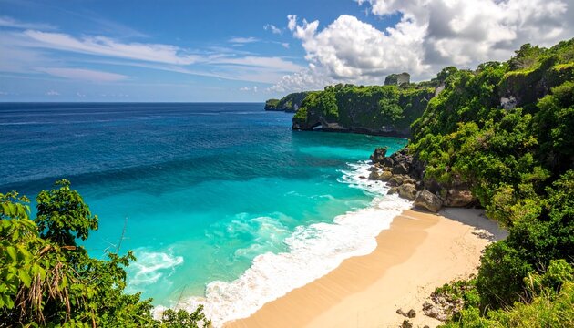 beautiful blue sea beach