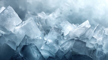 Obraz premium frosted ice planes seamless texture with copy space above