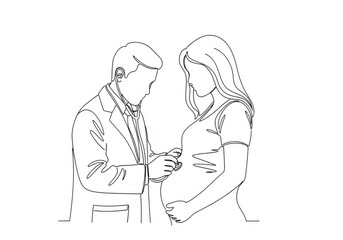 Couple celebrating pregnancy isolated on white background