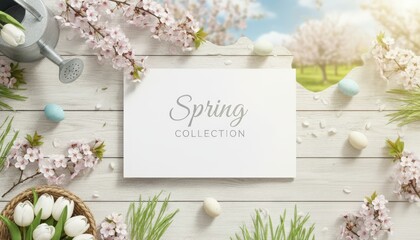 Spring collection beautiful floral arrangement serene garden digital art vibrant nature aesthetic viewpoint seasonal concept for all your spring celebrations and events
