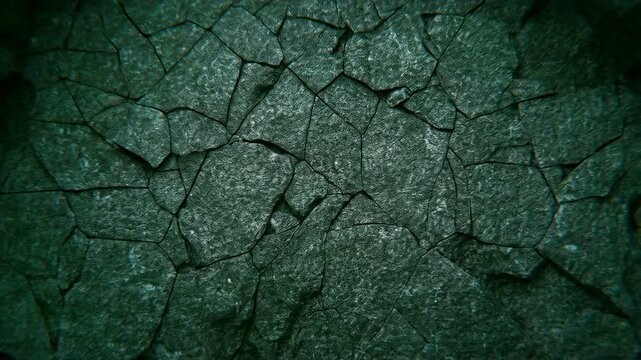 Crumbling earth surface transforms into vibrant green explosion in dynamic sequence