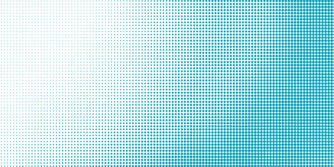 Transparent Vector Gradient Blue Color Halftone Background Staggered Dots Pattern