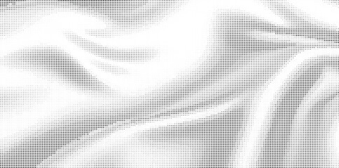 Wavy gradient halftone dots pattern. Vector illustration