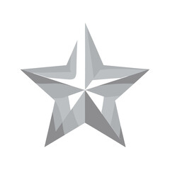 Obraz premium Grey Star Icon Illustration