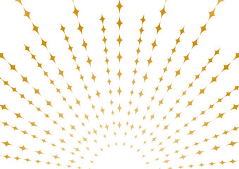 お祝いやセールに使える金色の星屑ドットのサンバースト・キラキラ輝く星の集中線と放射状の背景