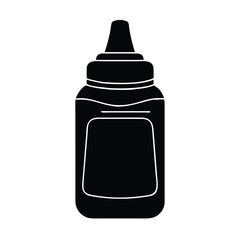 Sauce Bottle Icon Design Element For Culinary Arts