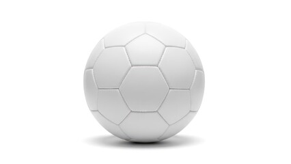 Simple 3D rendered soccer ball, light gray color, isolated on white background