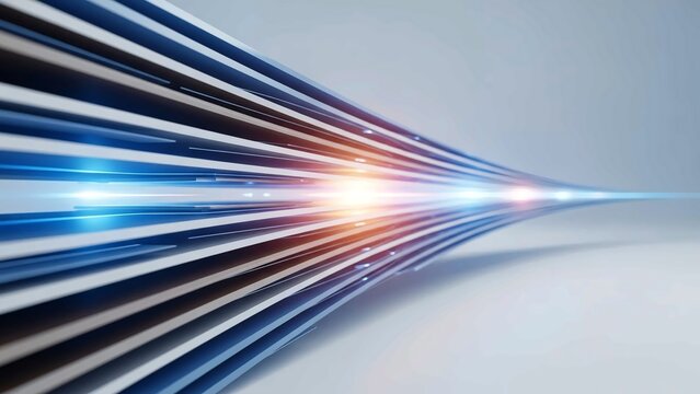 Dynamic abstract motion lines converging with glowing light streak