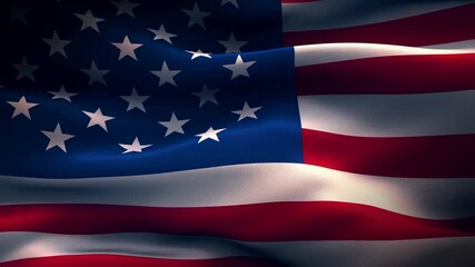 Majestic american flag waving in slow motion highlighting patriotism and unity