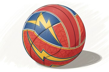 Basketball Designed With Bright Colors and Patterns Inspired by Comics