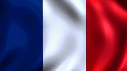 Vibrant motion of waving french flag illustrates national pride and energy