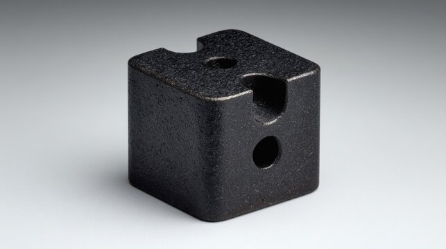 Medium shot of a simple die set emphasizing clean lines and solid construction highlighting robustness and ease of use in industrial applications.