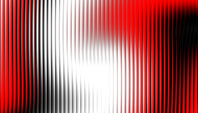 Red overlay ribbed texture with vertical lines. Transparent background Ripple gradient background design. Modern ripple glass texture effect.