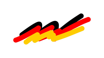 Obraz premium Germany flag line logo, flat simple illustration