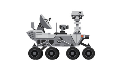 Flat Design Mars Rover Illustration