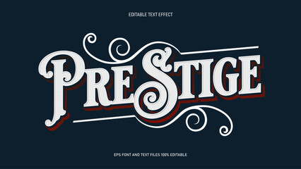 Prestige style Victoran text effect editable