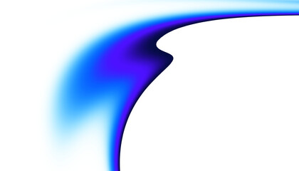 Blue minimal wavy lines abstract futuristic tech background. Overlay blue gradient PNG digital banner design concept illustration