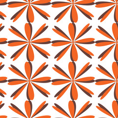 Red Spiral Sun Seamless Pattern