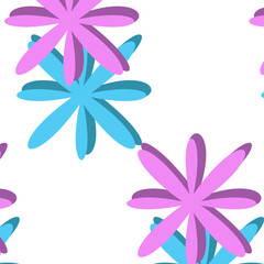 Naklejka premium Retro Flower Seamless Pattern