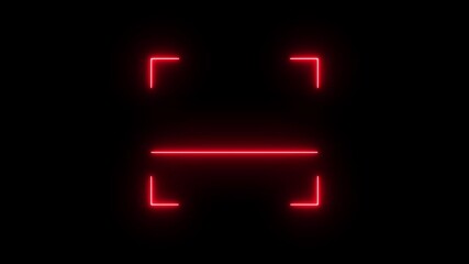 QR code barcode payment electronic payment scan animation. neon Empty Scan QR code animation. QR code scanner icon. data processing and QR code Scanning. neon digital Scanning the QR code 4k video. - Powered by Adobe