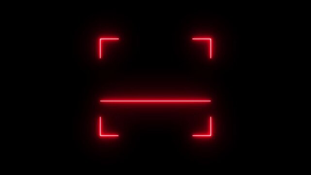 QR code barcode payment electronic payment scan animation. neon Empty Scan QR code animation. QR code scanner icon. data processing and QR code Scanning. neon digital Scanning the QR code 4k video.