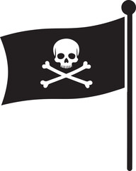 Jolly Roger Pirate Flag Skull Vector, Jolly Roger Flag Vector