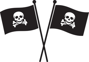 Jolly Roger Pirate Flag Skull Vector, Jolly Roger Flag Vector