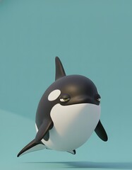Naklejka premium Bored Orca